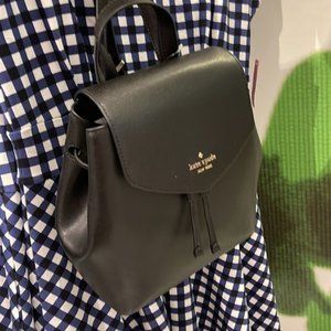 Kate Spade Lizzie Medium Flap Backpack Black